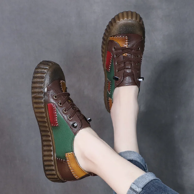 GKTINOO Genuine Cow Leather Handmade Women Sneakers Casual Flat Ladies Shoes Fashion Breathable Comfort Women's Flat Shoes
GKTINOO Genuine Cow Leather Handmade Women Sneakers Casual Flat Ladies Shoes Fashion Breathable Comfort Women's Flat Shoes