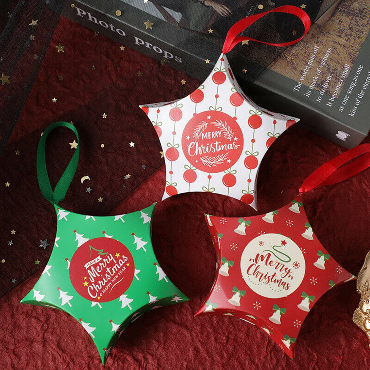 Medium Candy Boxes 10pcs Decoration Favour Gift Package Paper Star Xmas 7.5*7.5cm Christmas Durable High Quality
Medium Candy Boxes 10pcs Decoration Favour Gift Package Paper Star Xmas 7.5*7.5cm Christmas Durable High Quality