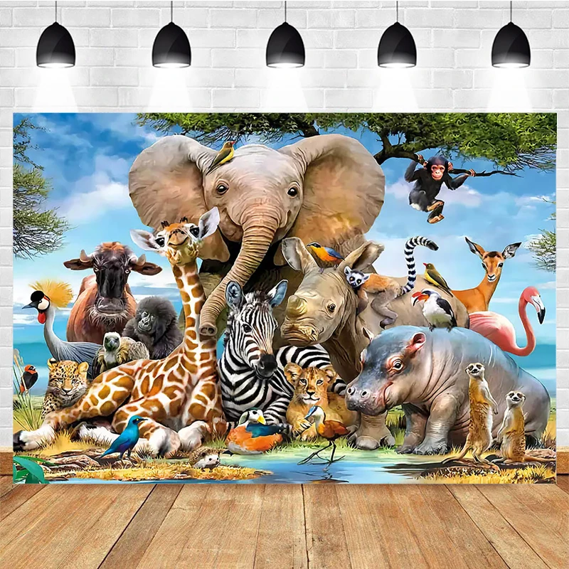 Mocsicka Birthday Party Photography Background Tropical Jungle Wild Animal Decoration Props Child Portrait Photo Backdrop Banner
Mocsicka Birthday Party Photography Background Tropical Jungle Wild Animal Decoration Props Child Portrait Photo Backdrop Banner