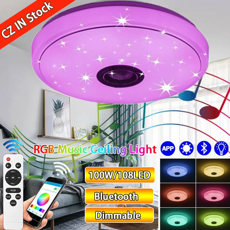Современный RGB светильник 100 Вт светодиодный потолочный домашнее освещение