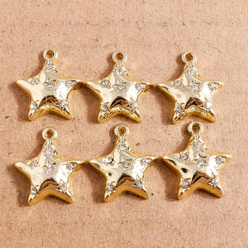 8pcs 17*19mm Cute Alloy Crystal Star Charms for Jewelry Making DIY Handmade Drop Earrings Pendants Necklaces Crafts Accessories
8pcs 17*19mm Cute Alloy Crystal Star Charms for Jewelry Making DIY Handmade Drop Earrings Pendants Necklaces Crafts Accessories