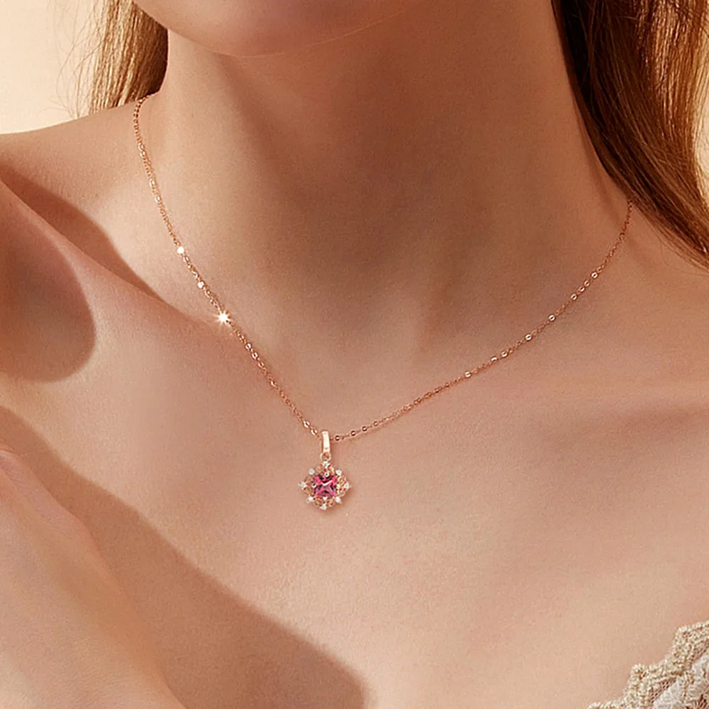Vintage Red Crystal Pendant Women's Necklace Rose Gold Color Necklace Jewelry Jewelry for Women Valentine's Day Gift Luxury 
Vintage Red Crystal Pendant Women's Necklace Rose Gold Color Necklace Jewelry Jewelry for Women Valentine's Day Gift Luxury