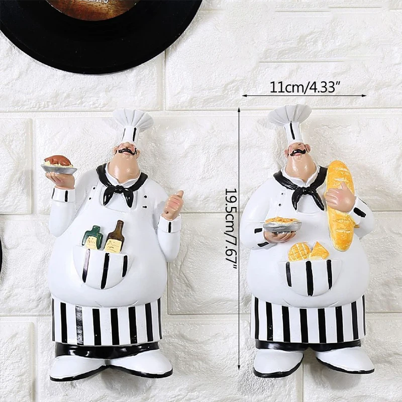 Strongwell Nordic Chef Wall Hanging Resin Craft Modern Home Decoration Accessories Bar Restaurant Cafe Cake Shop Furnishing
Strongwell Nordic Chef Wall Hanging Resin Craft Modern Home Decoration Accessories Bar Restaurant Cafe Cake Shop Furnishing
