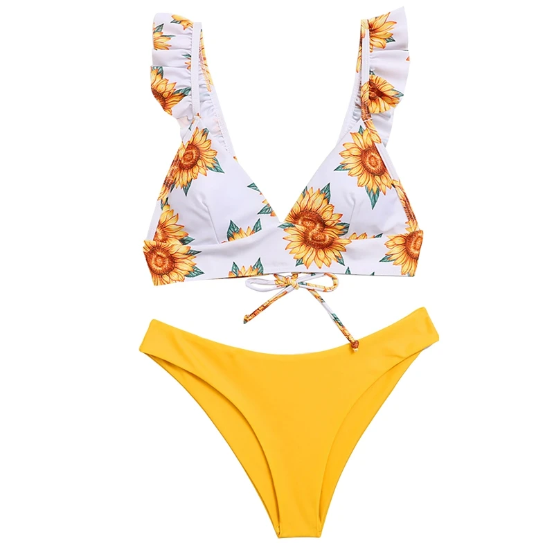 2021 Summer Sunflower Sexy Printed Bikini Swimsuit Women High-Waist Bikini Set Swimwear Female Brazilian Push-Up Bathing Suit
2021 Summer Sunflower Sexy Printed Bikini Swimsuit Women High-Waist Bikini Set Swimwear Female Brazilian Push-Up Bathing Suit
