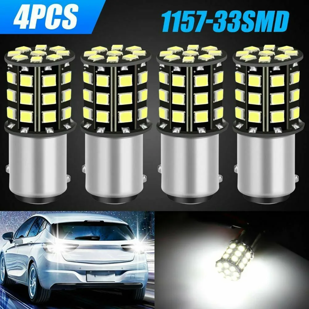 6000k DC 12V Light Bulb 4x 1157 33-SMD White LED Tail Brake Stop Reverse Parking Turn Signal Light Bulbs
6000k DC 12V Light Bulb 4x 1157 33-SMD White LED Tail Brake Stop Reverse Parking Turn Signal Light Bulbs