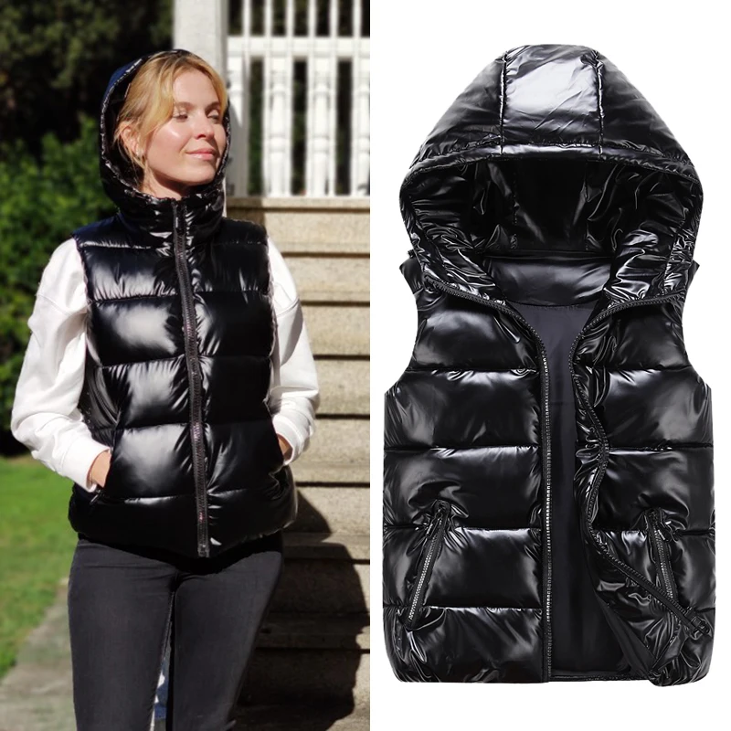 Women Winter Vests Hooded 2021 New Short Bright Color Vest Cotton Padded Jacket Sleeveless Female Winter Waistcoat Vest
Women Winter Vests Hooded 2021 New Short Bright Color Vest Cotton Padded Jacket Sleeveless Female Winter Waistcoat Vest
