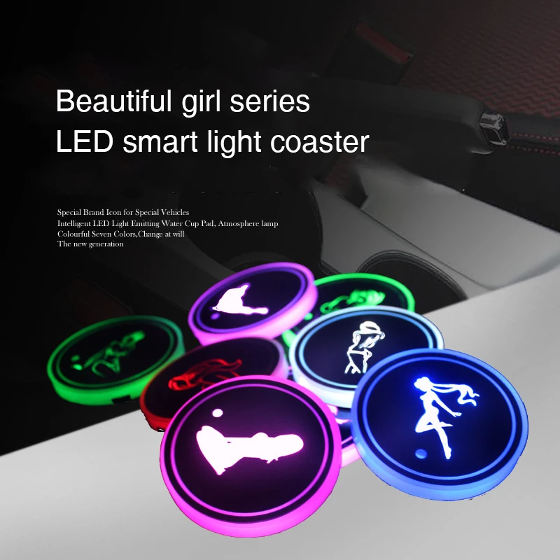 1PC Glowing Cup Holder Colorful Light Mats Bottle Coasters Beauty Girl Series Atmosphere Light LED Cup Pads Automotive Interior
1PC Glowing Cup Holder Colorful Light Mats Bottle Coasters Beauty Girl Series Atmosphere Light LED Cup Pads Automotive Interior
