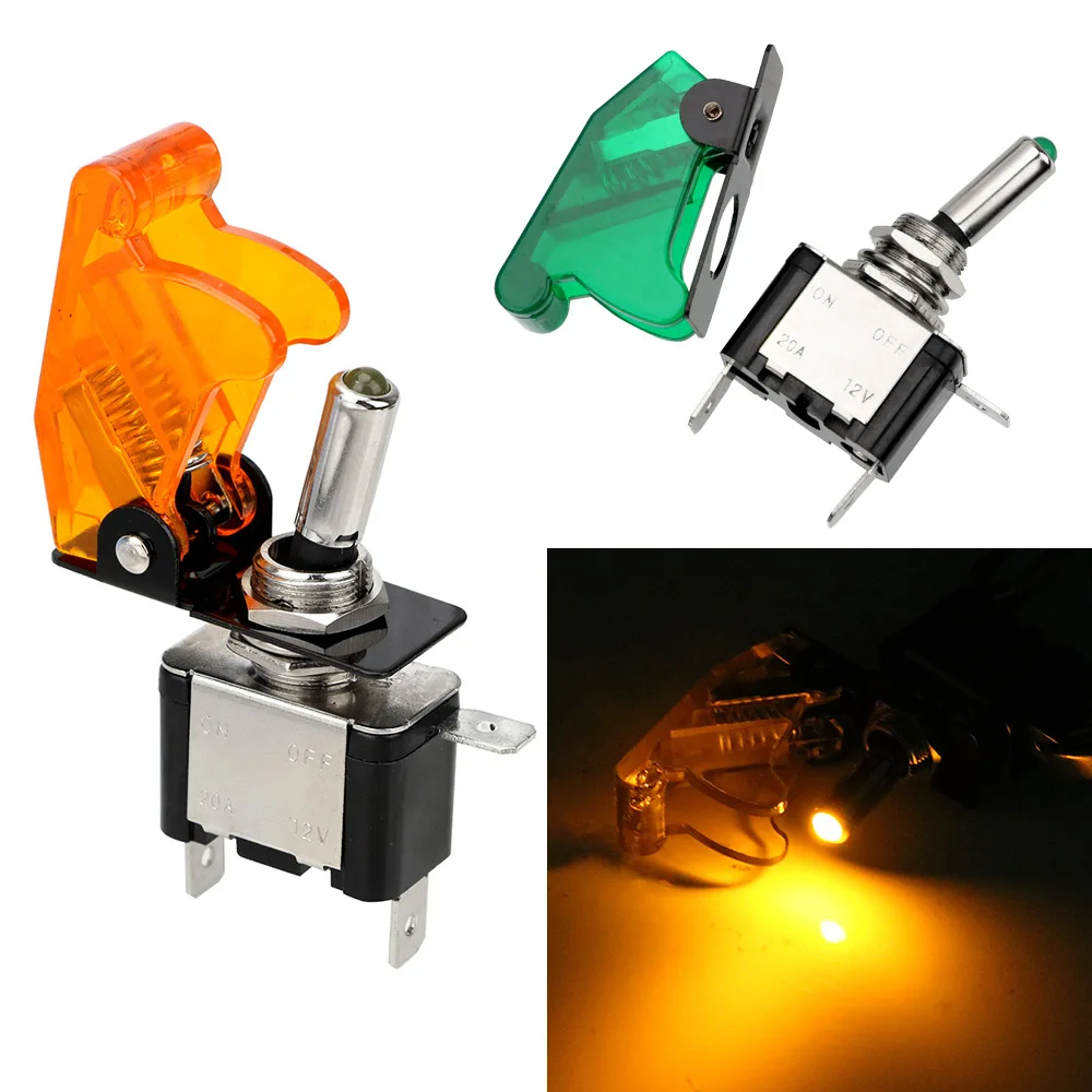 1PCS SPST Toggle Rocker Switch LED Switch Car Auto Cover LED Light 12V 20A Toggle Switch With Protective Cover Control On/Off
1PCS SPST Toggle Rocker Switch LED Switch Car Auto Cover LED Light 12V 20A Toggle Switch With Protective Cover Control On/Off