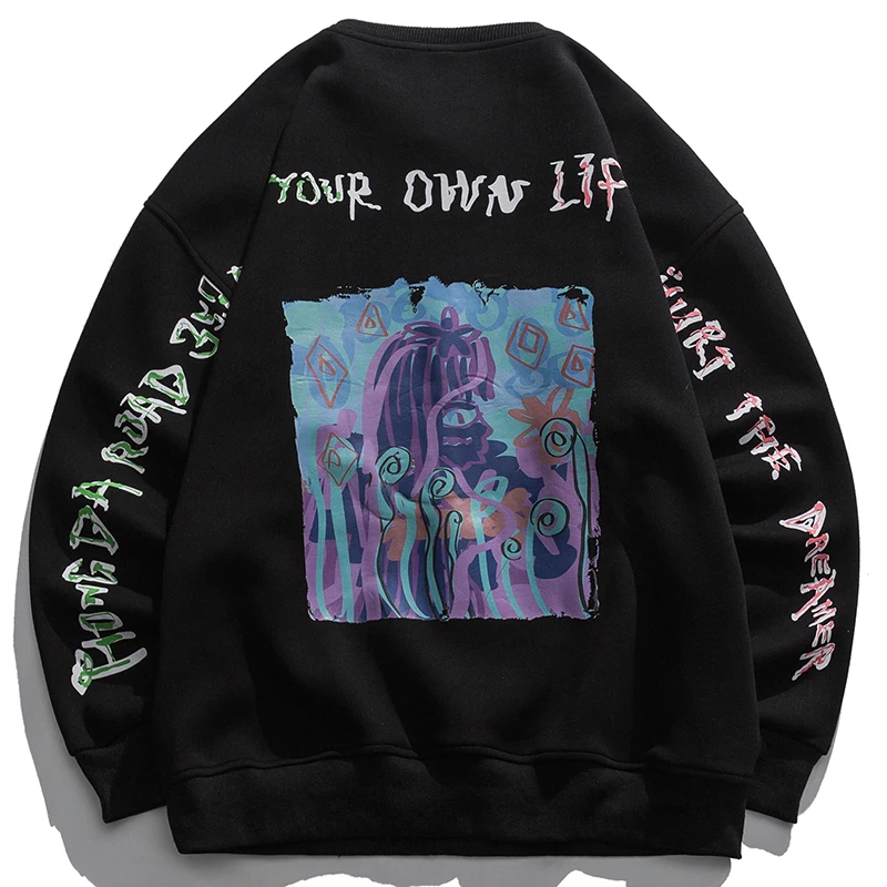 Autumn Graffiti Printed Black Sweatshirts Men Crewneck Hoodies Fashion Street Baggy Pullovers Clothing Tops Male Plus Size 5XL
Autumn Graffiti Printed Black Sweatshirts Men Crewneck Hoodies Fashion Street Baggy Pullovers Clothing Tops Male Plus Size 5XL