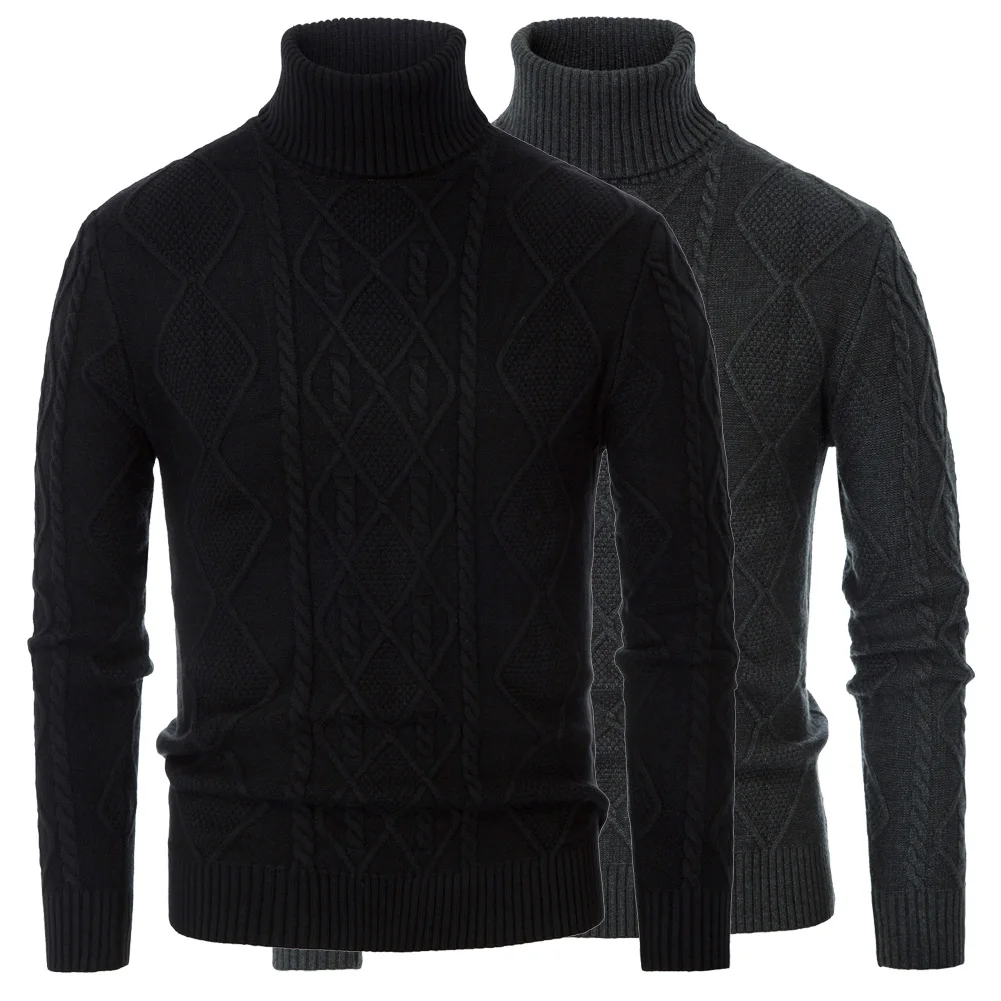Men Jumper Slim Turtleneck Sweater Pullover Long Sleeve Cable Pattern Thick Stylish Casual Classic Warm Knitwear Male Clothes
Men Jumper Slim Turtleneck Sweater Pullover Long Sleeve Cable Pattern Thick Stylish Casual Classic Warm Knitwear Male Clothes