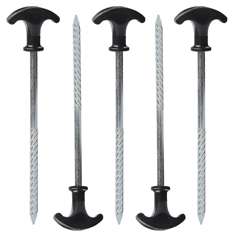 5PCS Outdoor Tent Pegs Stainless Steel Ice Camping Tent Awning Peg T-Type Screw Spiral Tent Pegs
5PCS Outdoor Tent Pegs Stainless Steel Ice Camping Tent Awning Peg T-Type Screw Spiral Tent Pegs