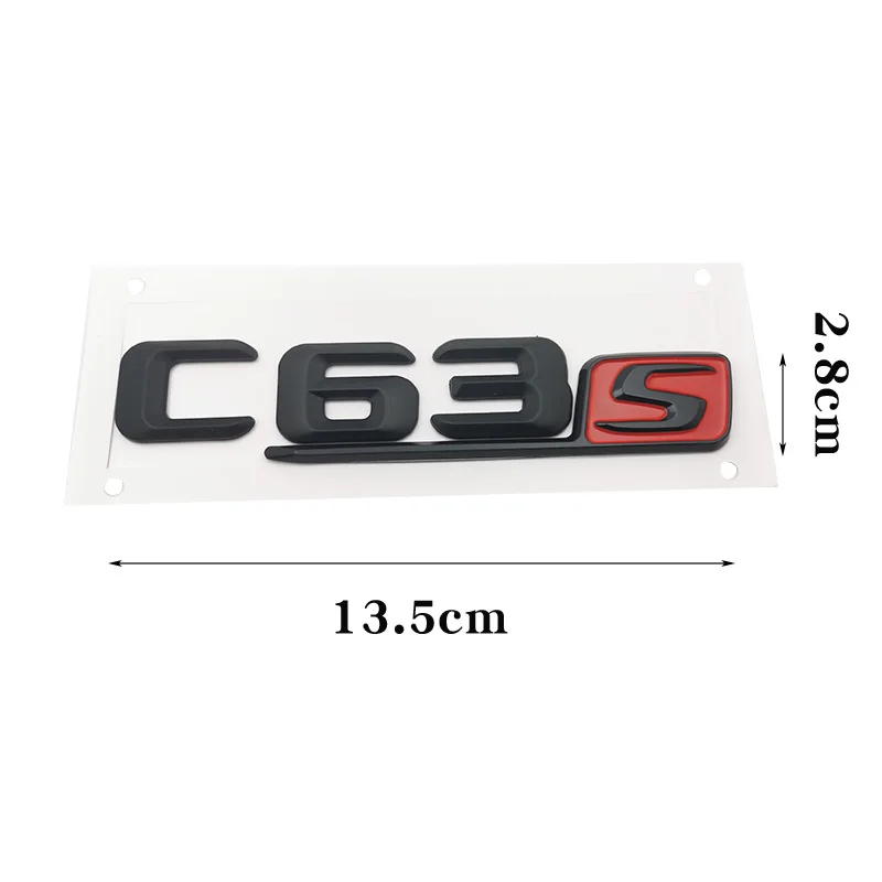 OTOKIT Chrome ABS C63s C43s Plastic Car Trunk Rear Letters Badge Emblem Emblems Decal Sticker for Mercedes Benz C Class C63S C43 |