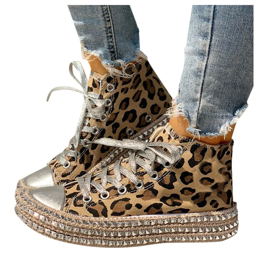 2020 New Casual Shoes Women Lace-Up High-Top Shoes Female Sneakers Leopard Hemp Rope Women's Sneakers Thick Bottom Canvas Shoes
2020 New Casual Shoes Women Lace-Up High-Top Shoes Female Sneakers Leopard Hemp Rope Women's Sneakers Thick Bottom Canvas Shoes