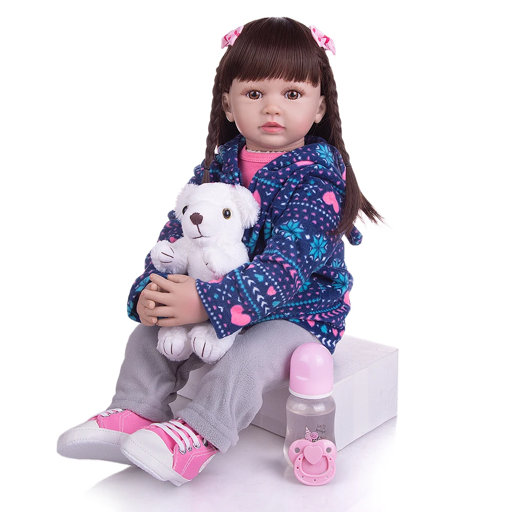 KEIUMI Reborn Baby Girl реалистичные малыши куклы 24 дюйма 60 см принцесса винил Reborn Baby со средней длиной коричневые волосы Рождественский подарок
KEIUMI Reborn Baby Girl реалистичные малыши куклы 24 дюйма 60 см принцесса винил Reborn Baby со средней длиной коричневые волосы Рождественский подарок