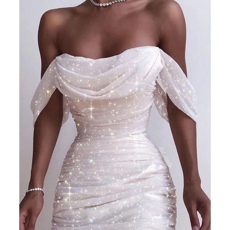 New Womens Off Shoulder Dress Bodycon Cocktail Party Clothes Solid Color Woman Clothes Bodycon Dress Female Clothing Dresses
New Womens Off Shoulder Dress Bodycon Cocktail Party Clothes Solid Color Woman Clothes Bodycon Dress Female Clothing Dresses