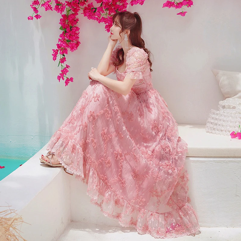 Женское кружевное платье с вышивкой BLLOCUE дизайнерское винтажное Сетчатое в