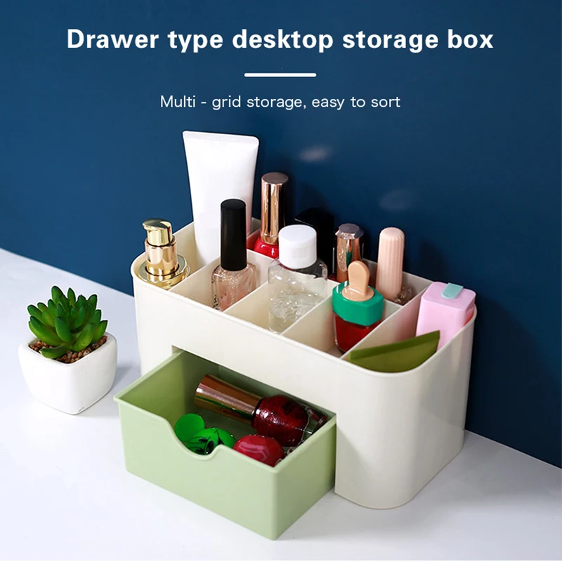 Desktop Makeup Organizer Plastic Large Capacity Jewelry Container With Drawer Nail Polish Case Household Sundries Storage Box
Desktop Makeup Organizer Plastic Large Capacity Jewelry Container With Drawer Nail Polish Case Household Sundries Storage Box
