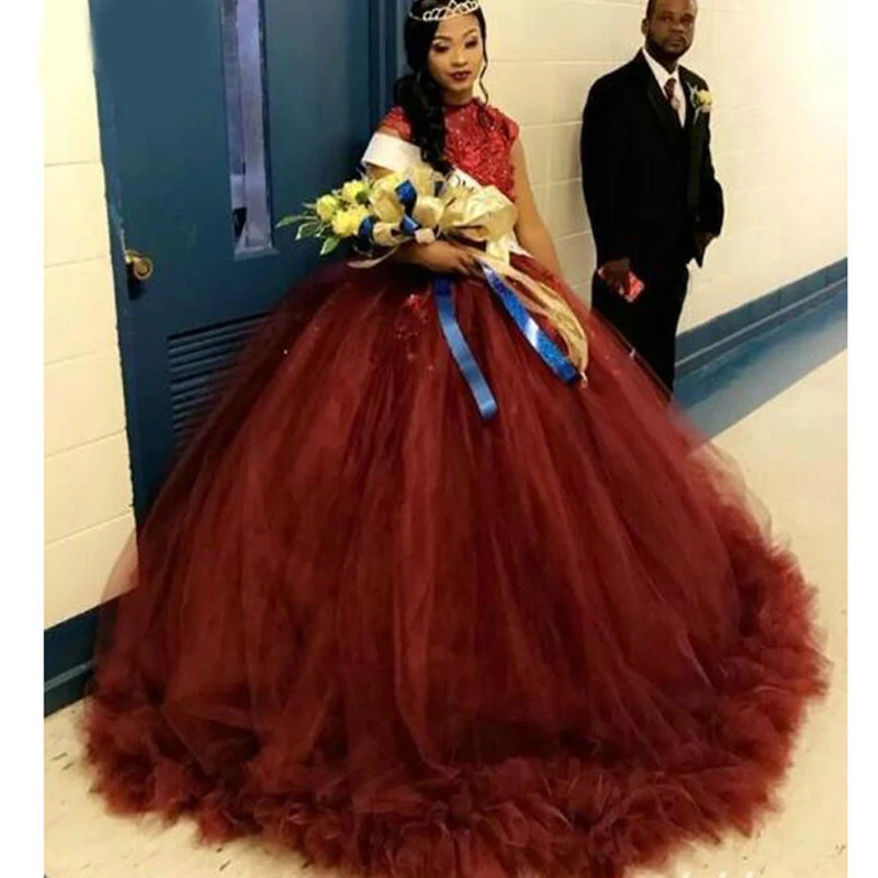 Glamorous Burgundy Ball Gown Quinceanera Dresses Sweet 16 Dress Tulle Skirt Long Teen Girls Pageant Dress 2020
Glamorous Burgundy Ball Gown Quinceanera Dresses Sweet 16 Dress Tulle Skirt Long Teen Girls Pageant Dress 2020