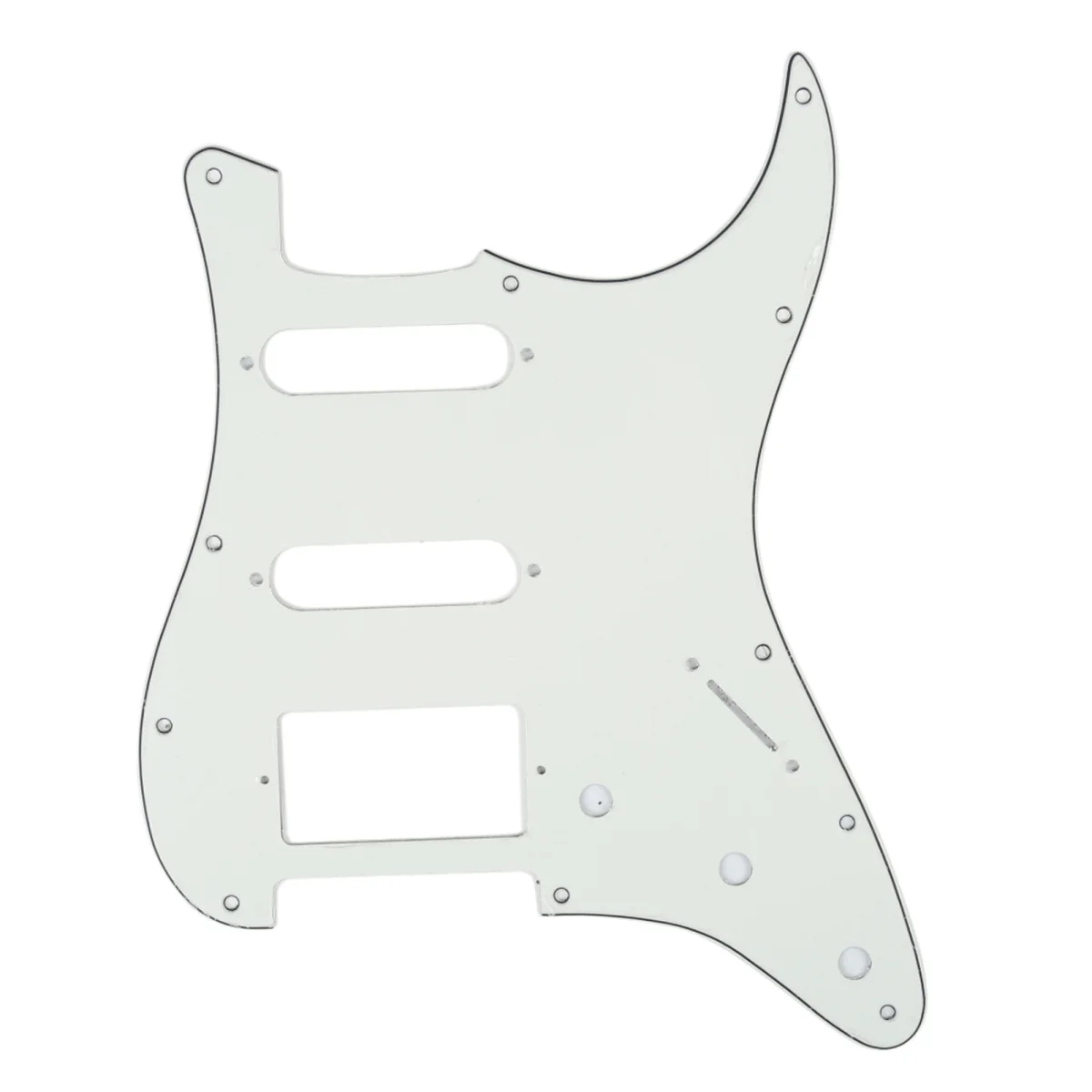 

Musiclily HSS 11 Hole Guitar Strat Pickguard for Fender USA/Mexican Made Standard Stratocaster Modern Style, 3Ply Parchment