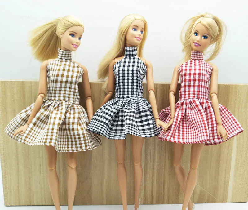 3 Colors Fashion High-Necked Dress For Barbie Doll Classical Plaided Party Dress Clothes For Barbie 1/6 Doll Accessories Kid Toy
3 Colors Fashion High-Necked Dress For Barbie Doll Classical Plaided Party Dress Clothes For Barbie 1/6 Doll Accessories Kid Toy