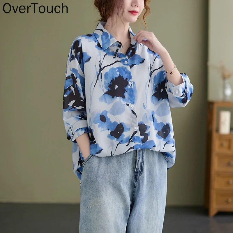 Autumn Casual Blouse Shirts Women Clothing Oversize Floral Printing Elegant Lady Tops Tunic Loose Long Sleeve Cotton
Autumn Casual Blouse Shirts Women Clothing Oversize Floral Printing Elegant Lady Tops Tunic Loose Long Sleeve Cotton