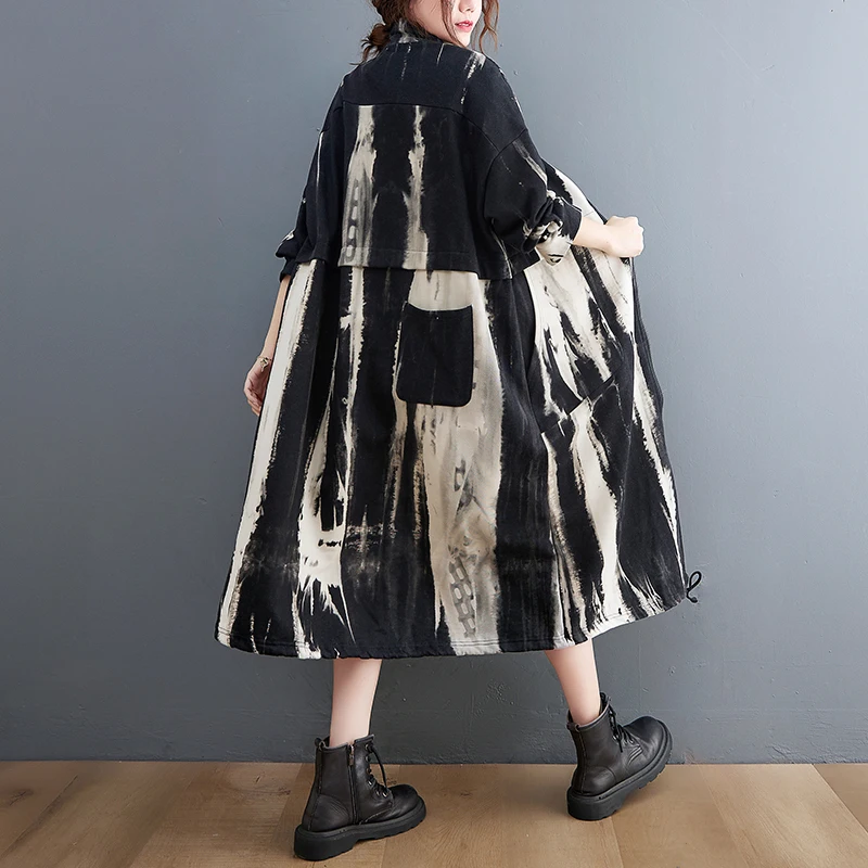 2022 Spring New Female Oversized Chic Mid-Length Jackets Vintage Tide Zipper All-Match Print Streetwear Women Casual Outerwear
2022 Spring New Female Oversized Chic Mid-Length Jackets Vintage Tide Zipper All-Match Print Streetwear Women Casual Outerwear