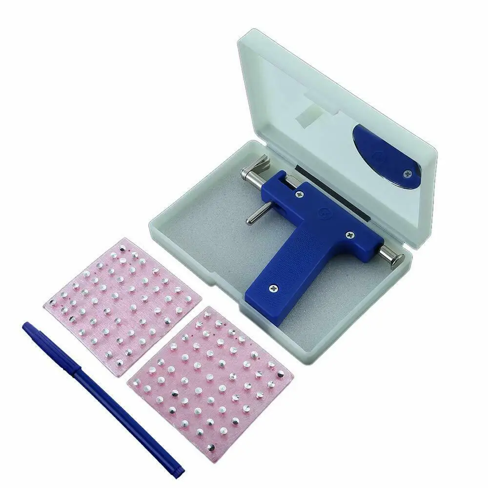 

Ear Nose Body Navel Piercing Gun With Ears Studs Tools Disposable Sterile Ear Piercing Tool Kit with 98pcs Ear Studs Jewelry