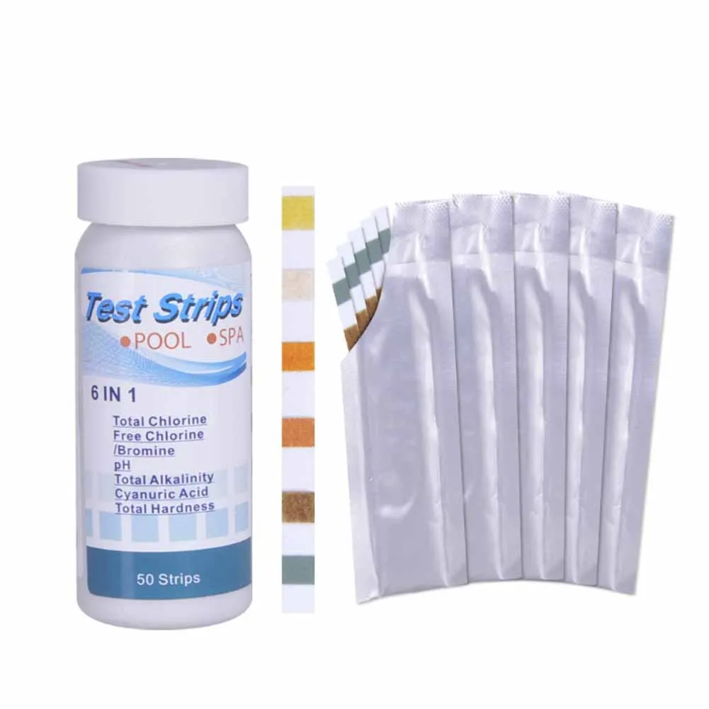 6 In 1 Swimming Pool PH Test Paper Residual Chlorine PH Value Alkalinity Hardness Test Strip PH Tester Pool Cleaner Accessories
6 In 1 Swimming Pool PH Test Paper Residual Chlorine PH Value Alkalinity Hardness Test Strip PH Tester Pool Cleaner Accessories