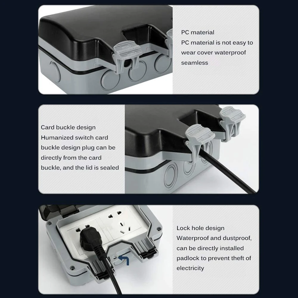High Quality IP66 Waterproof Wall Socket Outdoor German EU Plug Outlets 16A EU Standard Outdoor Socket Perfect for Using On Boat 
High Quality IP66 Waterproof Wall Socket Outdoor German EU Plug Outlets 16A EU Standard Outdoor Socket Perfect for Using On Boat
