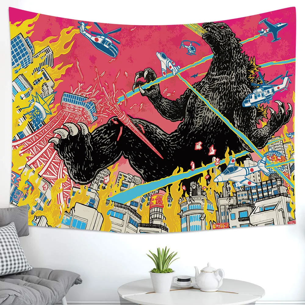 Japanese Cartoon Dinosaur Tapestry Wall Hanging Witchcraft Hippie Rug Carpet Dinosaur Tapestries Aircraft war Bohemian Home Art
Japanese Cartoon Dinosaur Tapestry Wall Hanging Witchcraft Hippie Rug Carpet Dinosaur Tapestries Aircraft war Bohemian Home Art