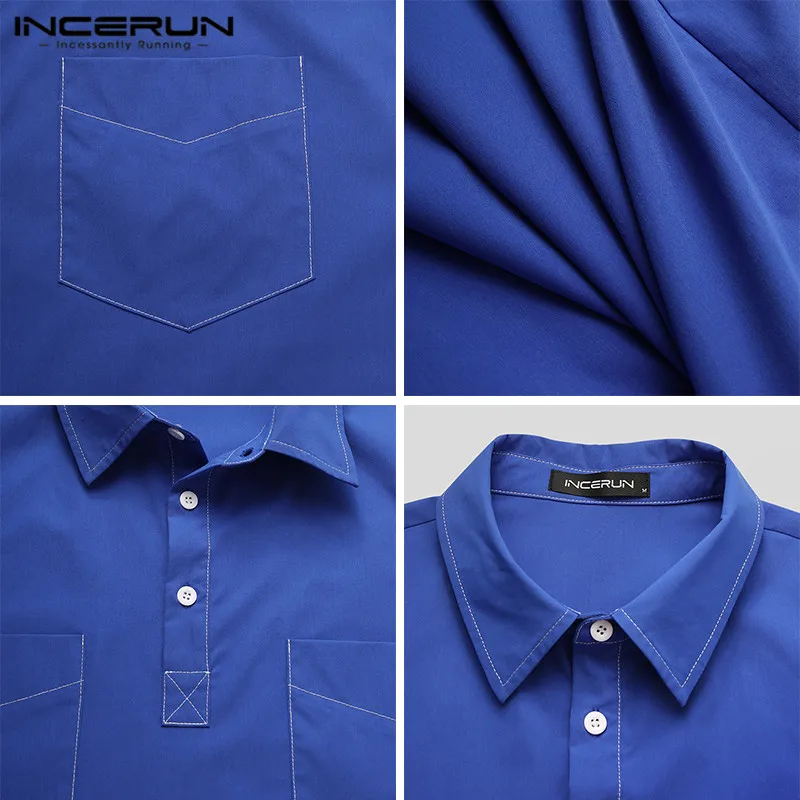 Solid Color Men Shirt Turn Down Collar Pockets 2021 Long Sleeve Casual Tops Streetwear Korean Style Shirts Camisa 5XL INCERUN 7
Solid Color Men Shirt Turn Down Collar Pockets 2021 Long Sleeve Casual Tops Streetwear Korean Style Shirts Camisa 5XL INCERUN 7