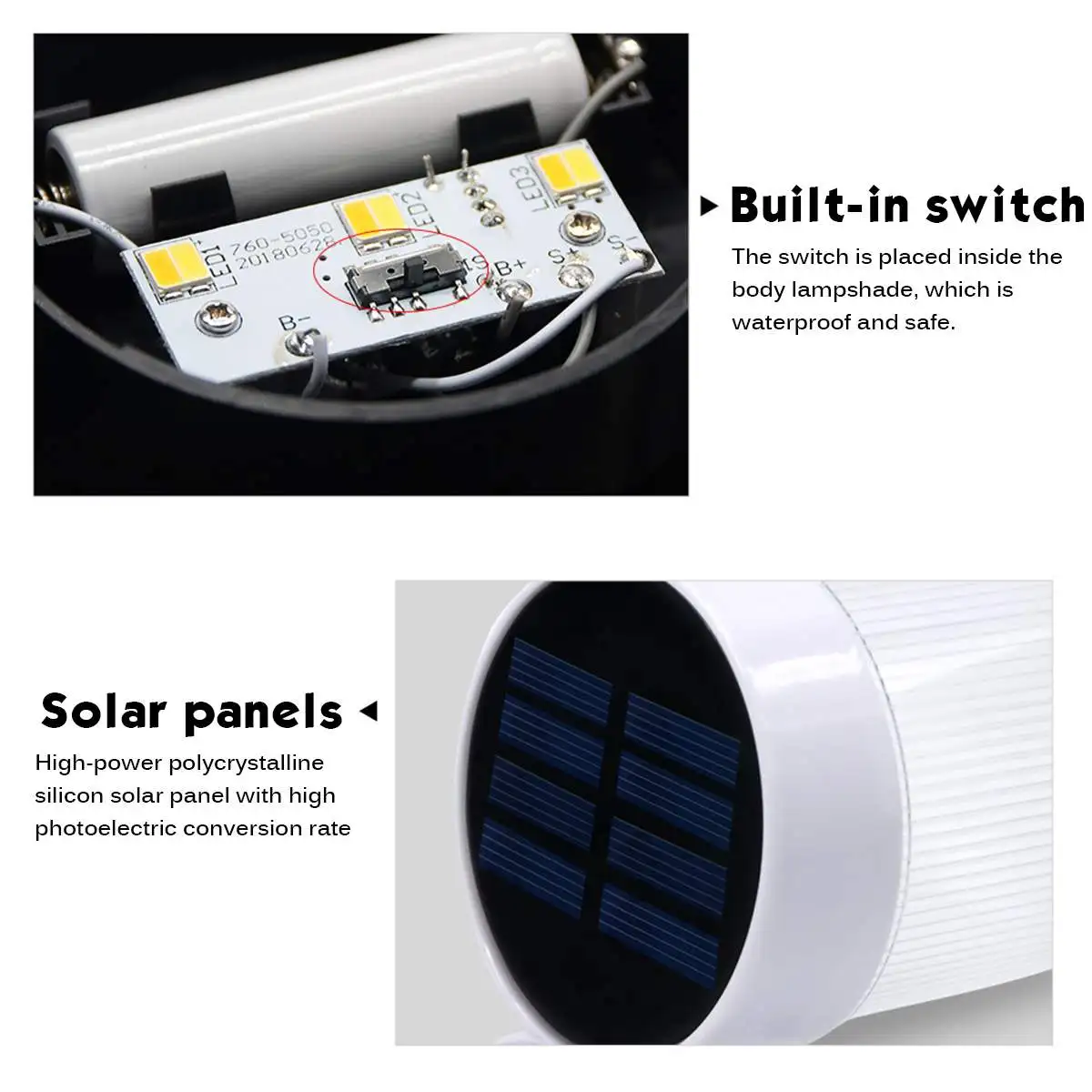 LED Solar Lights Outdoor Security Light Solar Waterproof IP65 Wall Light Solar Powered Light Parks Garden Backyard Decor