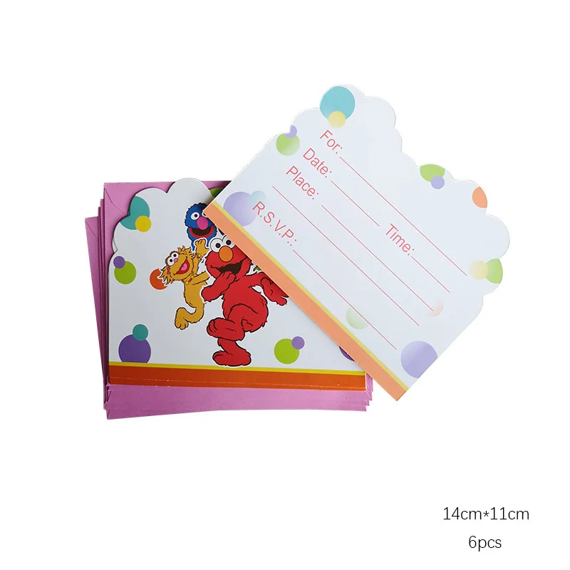 6pcs Sesame Street Party Birthday Disposable Party Tableware for Birthday Decoration Cartoon Elmo Paper Plates Kid`s Baby Shower
6pcs Sesame Street Party Birthday Disposable Party Tableware for Birthday Decoration Cartoon Elmo Paper Plates Kid`s Baby Shower