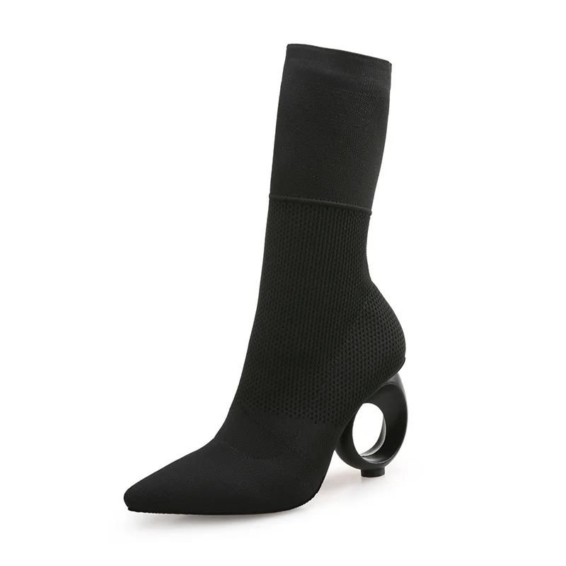 Winter Fashion casual Mid-calf Boots Women Pointed Toe High Heels Shoes Woman Knitting Short Boots Female Elastic Sock Booties
Winter Fashion casual Mid-calf Boots Women Pointed Toe High Heels Shoes Woman Knitting Short Boots Female Elastic Sock Booties