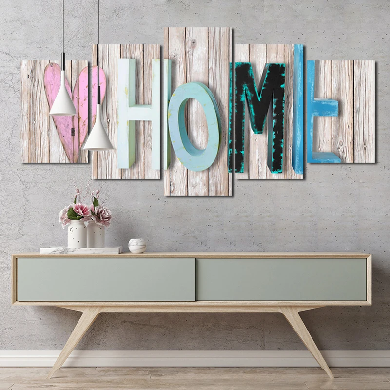Letter Home Series Poster 5 Pieces Module Picture Create Warm Home Canvas Painting for Living Room Modern Home Cuadros Decor
Letter Home Series Poster 5 Pieces Module Picture Create Warm Home Canvas Painting for Living Room Modern Home Cuadros Decor