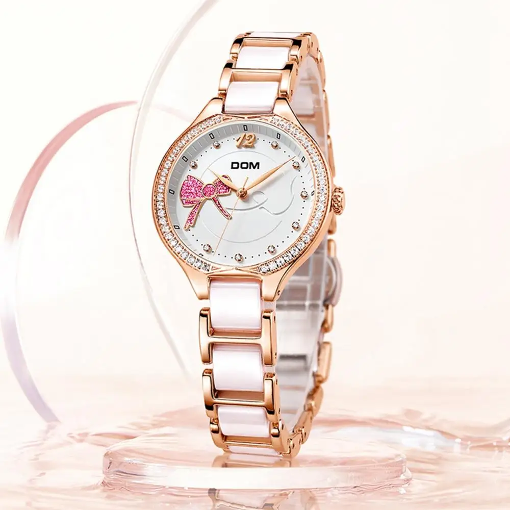 Fashion Women Diamonds Wrist Watches DOM Ceramics Watchband Top Luxury Brand Dress Ladies Geneva Quartz Clock G-1271G-7MH
Fashion Women Diamonds Wrist Watches DOM Ceramics Watchband Top Luxury Brand Dress Ladies Geneva Quartz Clock G-1271G-7MH