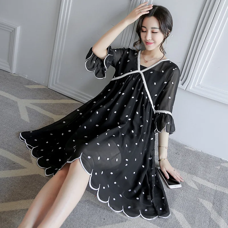 Maternity Dress Summer Chiffon Expectant Mother Casual Half Sleeve Loose Big Size Pregnancy Clothes Embroidery Dresses for Women
Maternity Dress Summer Chiffon Expectant Mother Casual Half Sleeve Loose Big Size Pregnancy Clothes Embroidery Dresses for Women