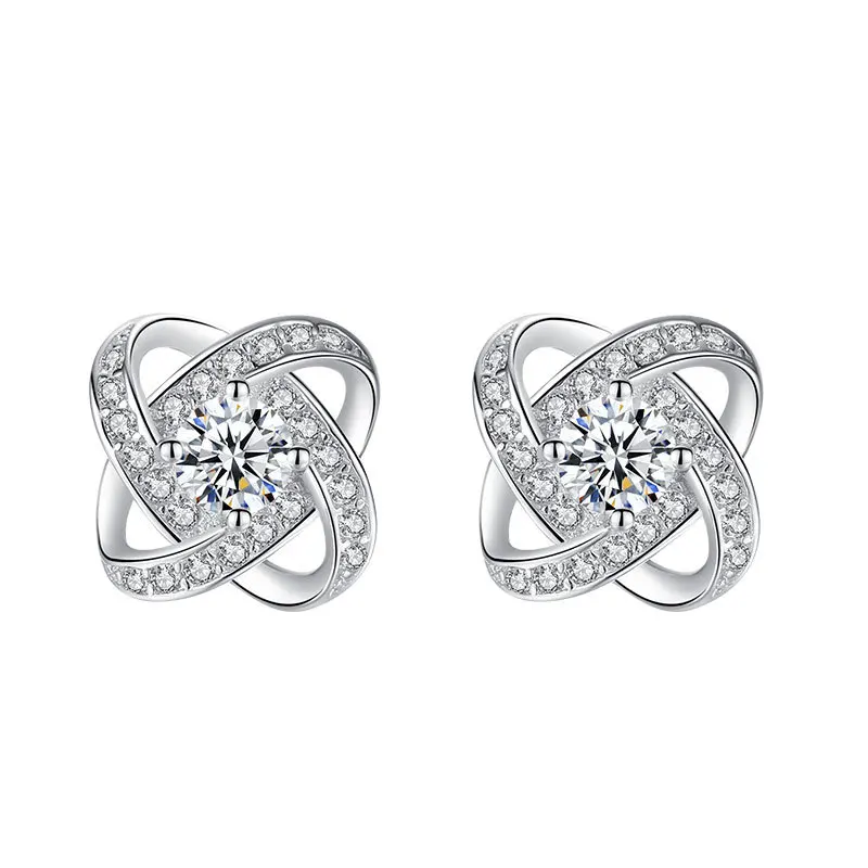 925 Sterling Silver Stud Earrings High Quality Woman Fashion Jewelry New Clover Crystal Zircon Allergy Free dropship Jewelry
925 Sterling Silver Stud Earrings High Quality Woman Fashion Jewelry New Clover Crystal Zircon Allergy Free dropship Jewelry