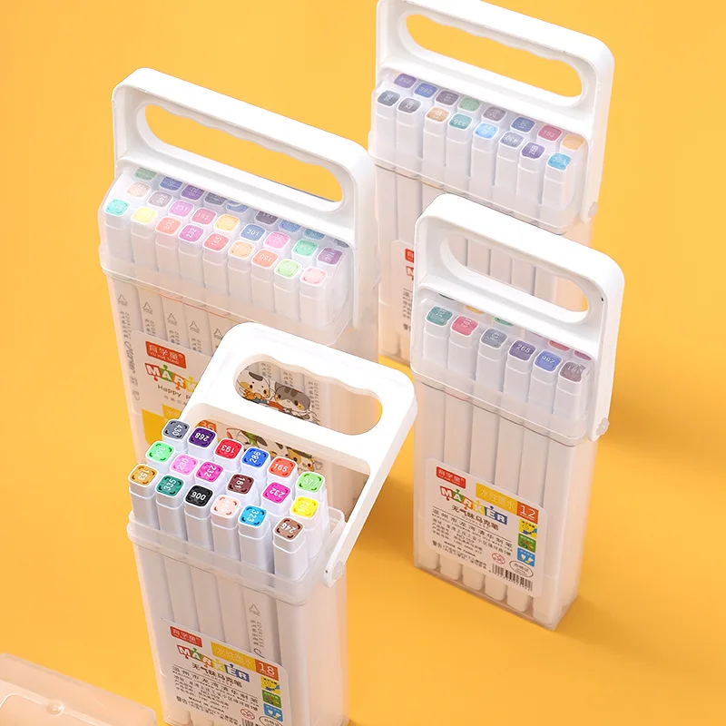 12/18/36/Box Water Based Art Marker Pens For Student Kids Washable Children's Drawing Pen Double Headed Sketching Marker Pen
12/18/36/Box Water Based Art Marker Pens For Student Kids Washable Children's Drawing Pen Double Headed Sketching Marker Pen