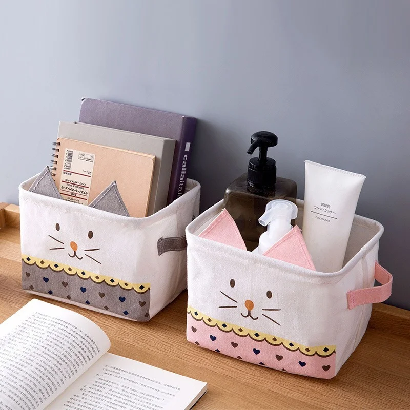 Cartoon Cat Desktop Storage Box Table Stationery Storage Basket Cute Cloth Waterproof Sundries Cosmetics Finishing Box Basket
Cartoon Cat Desktop Storage Box Table Stationery Storage Basket Cute Cloth Waterproof Sundries Cosmetics Finishing Box Basket