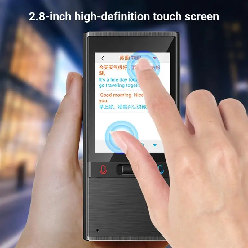 Smart Translator Device 2.8 Inch Touch Screen Support Photo WIFI Accuracy Offline 106 Language Translator for Business Travel
Smart Translator Device 2.8 Inch Touch Screen Support Photo WIFI Accuracy Offline 106 Language Translator for Business Travel