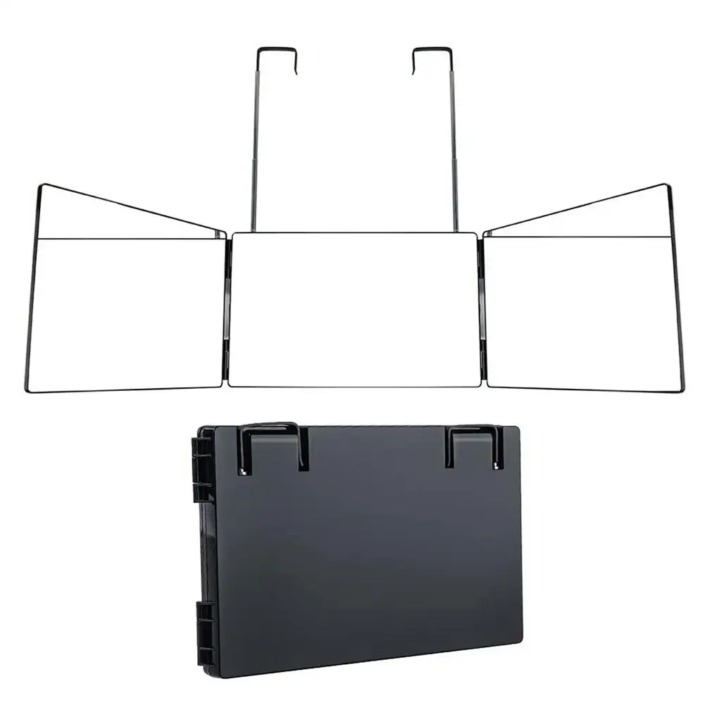 Retractable Hanging Three-sided Folding Makeup Mirror Freely Adjustable Height Shaving New Hairdressing Mirror Three-fold Mirror
Retractable Hanging Three-sided Folding Makeup Mirror Freely Adjustable Height Shaving New Hairdressing Mirror Three-fold Mirror