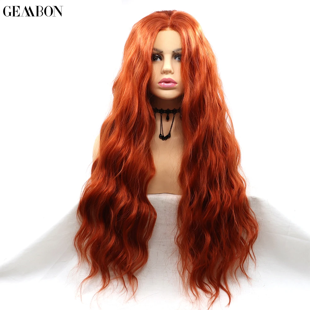 Synthetic Lace Front Wigs Long Copper Red Wigs For Women 28 Inch Body Wave Wig Glueless Heat Resistant Fiber Hair Wigs GEMBON
Synthetic Lace Front Wigs Long Copper Red Wigs For Women 28 Inch Body Wave Wig Glueless Heat Resistant Fiber Hair Wigs GEMBON