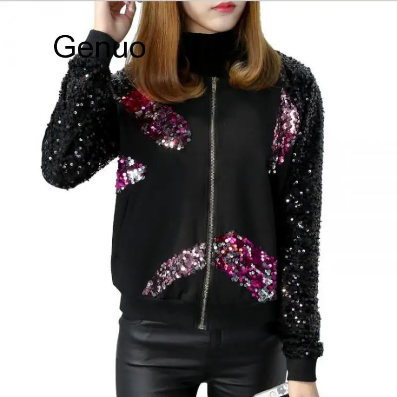 Sequined Jacket Thick Embroidered Sequin Coat Autumn Winter Top Korean Style Femmes Vestido De Mujer 2020 New Fashion
Sequined Jacket Thick Embroidered Sequin Coat Autumn Winter Top Korean Style Femmes Vestido De Mujer 2020 New Fashion
