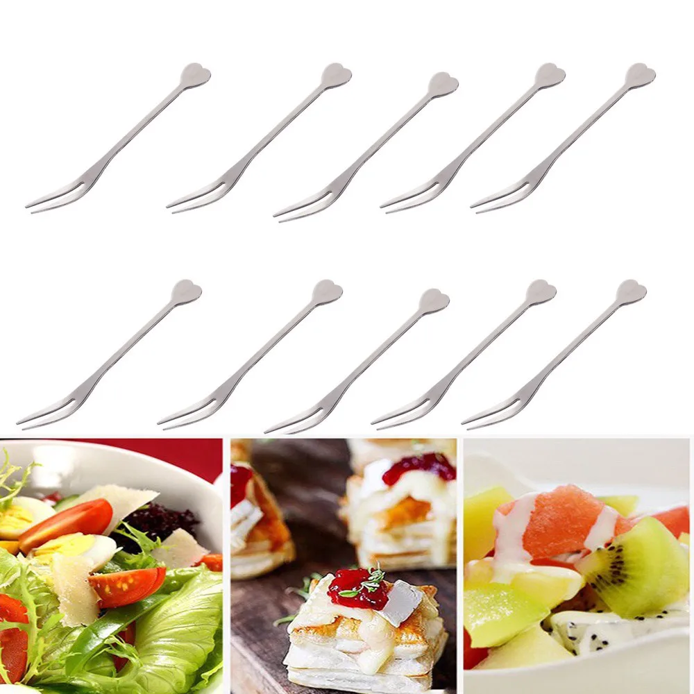 10pcs Fruit Fork Stainless Steel Cake Dessert Forks Lovely Mini Stick Cake Party Snack Fork Restaurant Tableware Dining Fork
10pcs Fruit Fork Stainless Steel Cake Dessert Forks Lovely Mini Stick Cake Party Snack Fork Restaurant Tableware Dining Fork