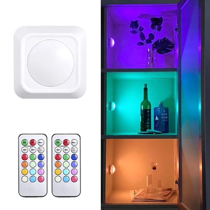 10 Pcs LED Cabinet Light Battery RGB 13 Color Puck Lights Dimmable Under Kitchen Counter Lighting Remote Controller Night Light
10 Pcs LED Cabinet Light Battery RGB 13 Color Puck Lights Dimmable Under Kitchen Counter Lighting Remote Controller Night Light