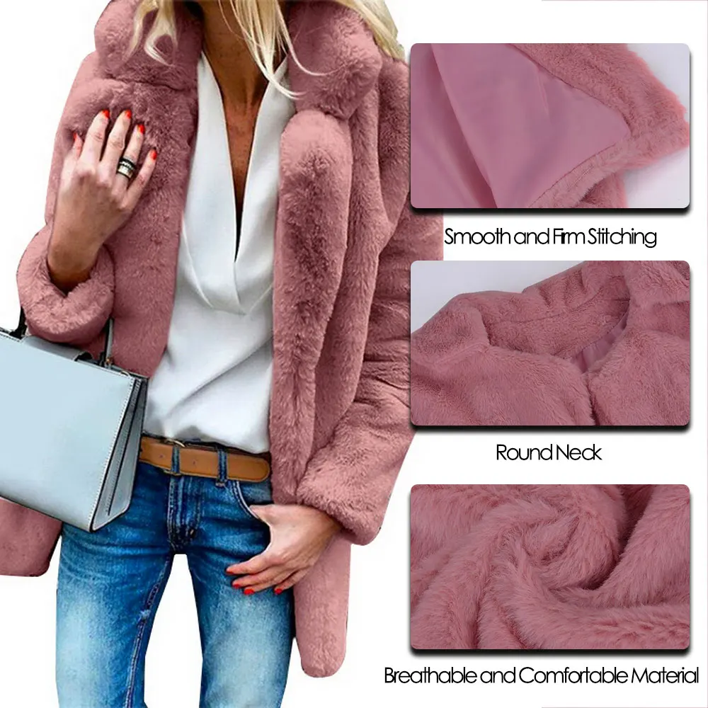 Women Fur Coats Winter Solid Fashion Open Point Outwear Female Luxury Long Sleeve Warm Thick Fluffy Jacket Coat
Women Fur Coats Winter Solid Fashion Open Point Outwear Female Luxury Long Sleeve Warm Thick Fluffy Jacket Coat