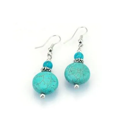 New Favorite Pearl Store Beautiful Gemstone Jewelry Round Coin Turquoise Earrings S925 Sterling Silver Hook Charming Lady Gift
New Favorite Pearl Store Beautiful Gemstone Jewelry Round Coin Turquoise Earrings S925 Sterling Silver Hook Charming Lady Gift