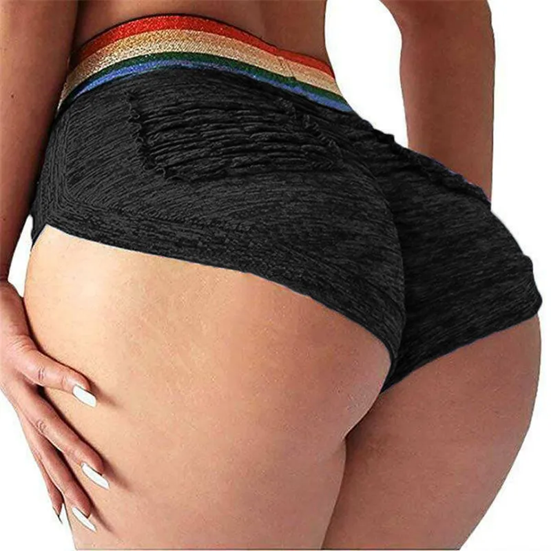 Plus Size High Waist Rainbow Stripe Skinny Shorts New Summer Sexy Fitness Sports Workout Running Shorts Womens Elastic Design
Plus Size High Waist Rainbow Stripe Skinny Shorts New Summer Sexy Fitness Sports Workout Running Shorts Womens Elastic Design