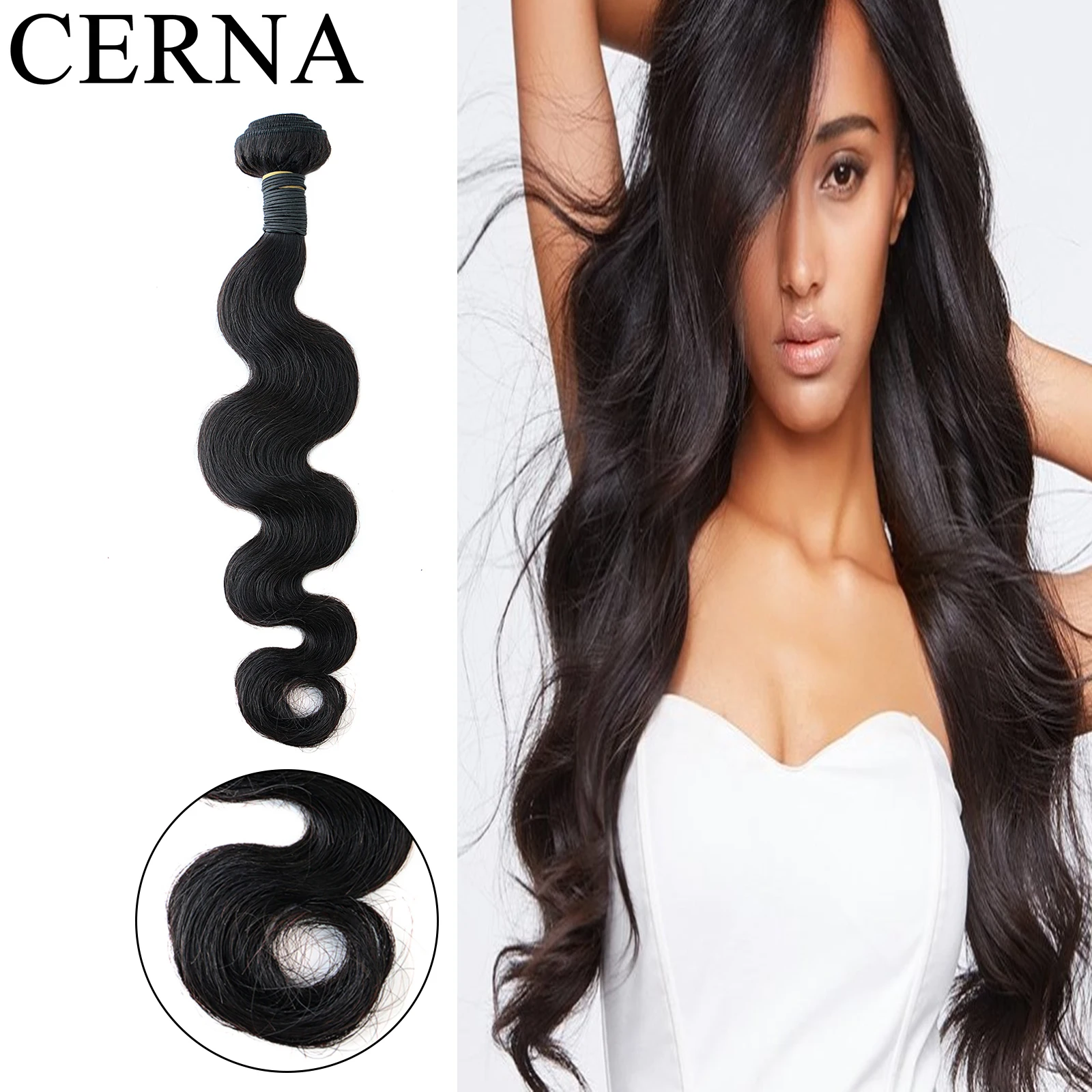 Cerna Body Wave Bundles 1/3/4 PCS Peruvian 100% Unprocessed Human Virgin Hair Weave Bundles Natural Black Remy Hair Extensions
Cerna Body Wave Bundles 1/3/4 PCS Peruvian 100% Unprocessed Human Virgin Hair Weave Bundles Natural Black Remy Hair Extensions
